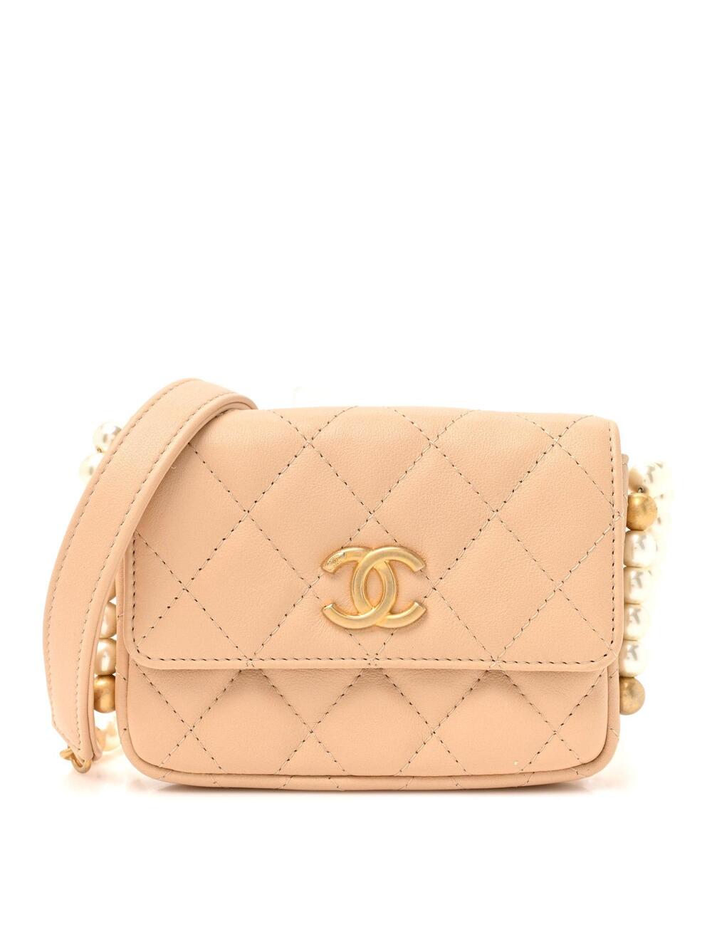 Chanel Calfskin Quilted Maxi Pearls #300957C19B